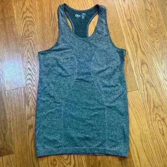 Zyia Active Size Medium Heather Gray Copper Charged Tank Excellent Condition - Picture 2 of 4